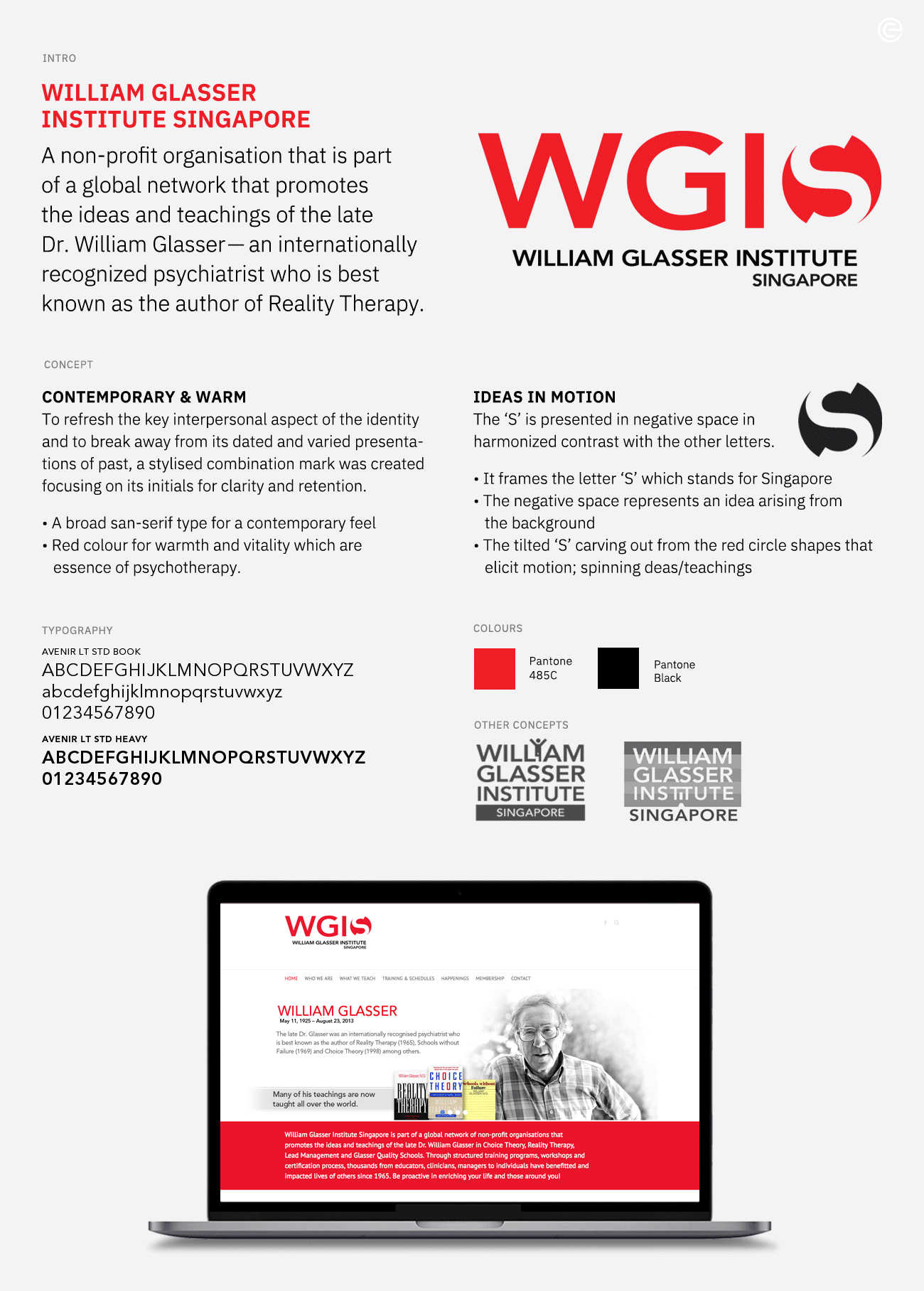 William Glasser Institute Logo Design, Ease Communications