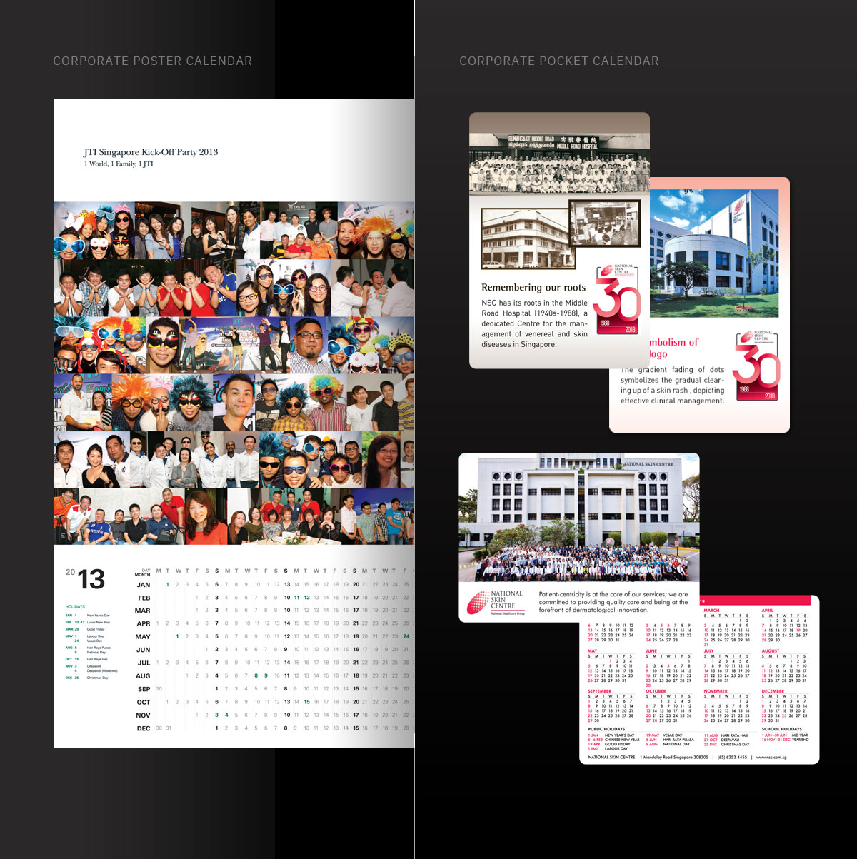 Corporate Poster Calendar, Pocket Calendar