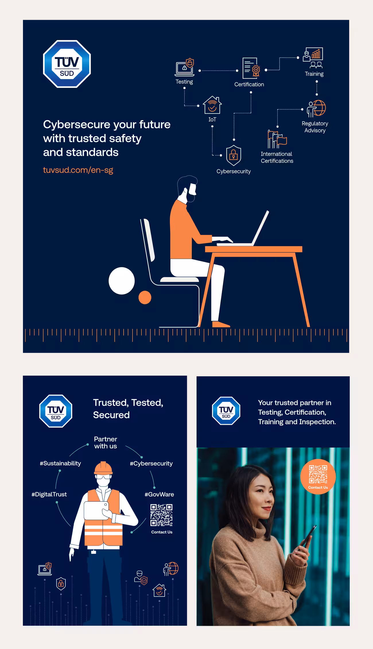 IoT and Cybersecurity exhibition wall panel design, Ease Communications